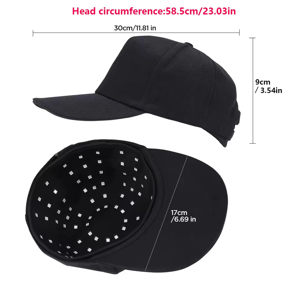 New 96Pcs Infrared Leds 660Nm&850Nm Red Light Therapy Hair Growth Cap for Hair Regrowth anti Hair Loss Relax Scalp Hair Care Hat